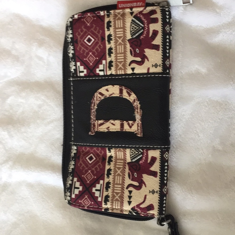 Elephant printed wallet clutch